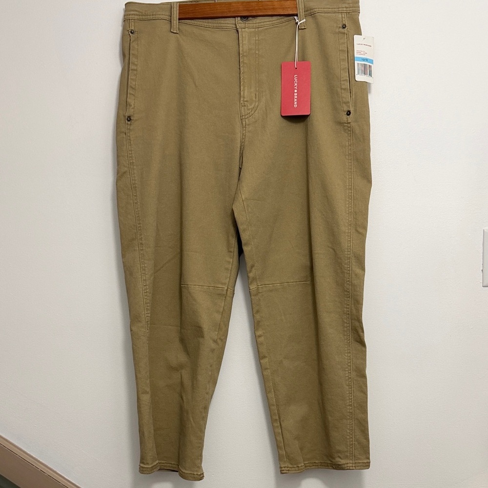 🆕 Lucky Brand Women's Tan Barrel Leg Jeans